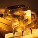 Stacked gold bars
